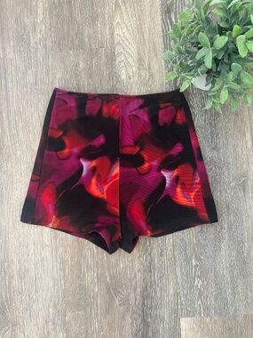 White Fox Multicolor Mesh High Rise Shorts Hot Pants Size XS